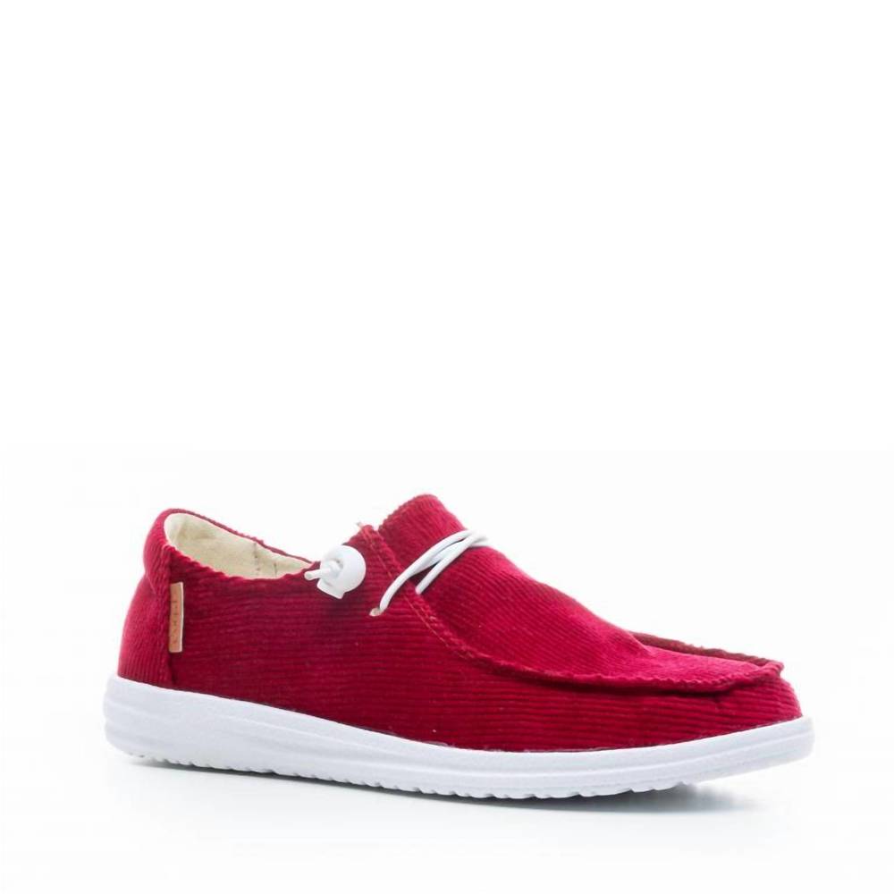 NEW CORKYS FOOTWEAR women's corduroy kayak shoes - medium in red